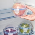 thumbnail image 4 of JUNWELL Liquidation! Sacs Ziploc Boîte de Conservation des Fruits Boîte de Rangement Boîte Ronde Scellée pour Oignons avec Couvercle Boîte de Riz pour Chauffage au Micro-Ondes Organisateurs et Rangement de Cuisine Blanc, 4 of 6