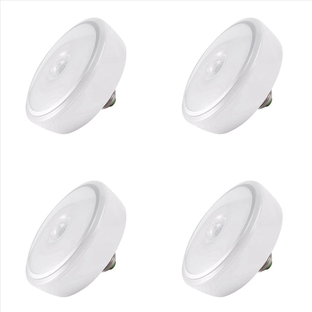 4X 15W Bombilla Luz de Sensor de Movimiento - Bombilla Luz LED Activada por Movimiento Super Brillante con Sensor Infrarrojo PIR de Movimiento