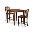 thumbnail image 4 of East West Furniture Vernon 3-piece Pub Table and Dinette Chairs in Mahogany, 4 of 4