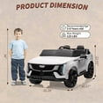 thumbnail image 5 of EastVita 24V Ride On Car, Licensed Battery Powered Electric Vehicle w/Remote Control, 2 Seater, 4-Wheel Shock Absorbers, Smooth Start, Music, LED Lights White, 5 of 6