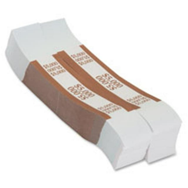 Coin-Tainer CTX410000 Currency Straps, Yellow & White - 1000 Per Box