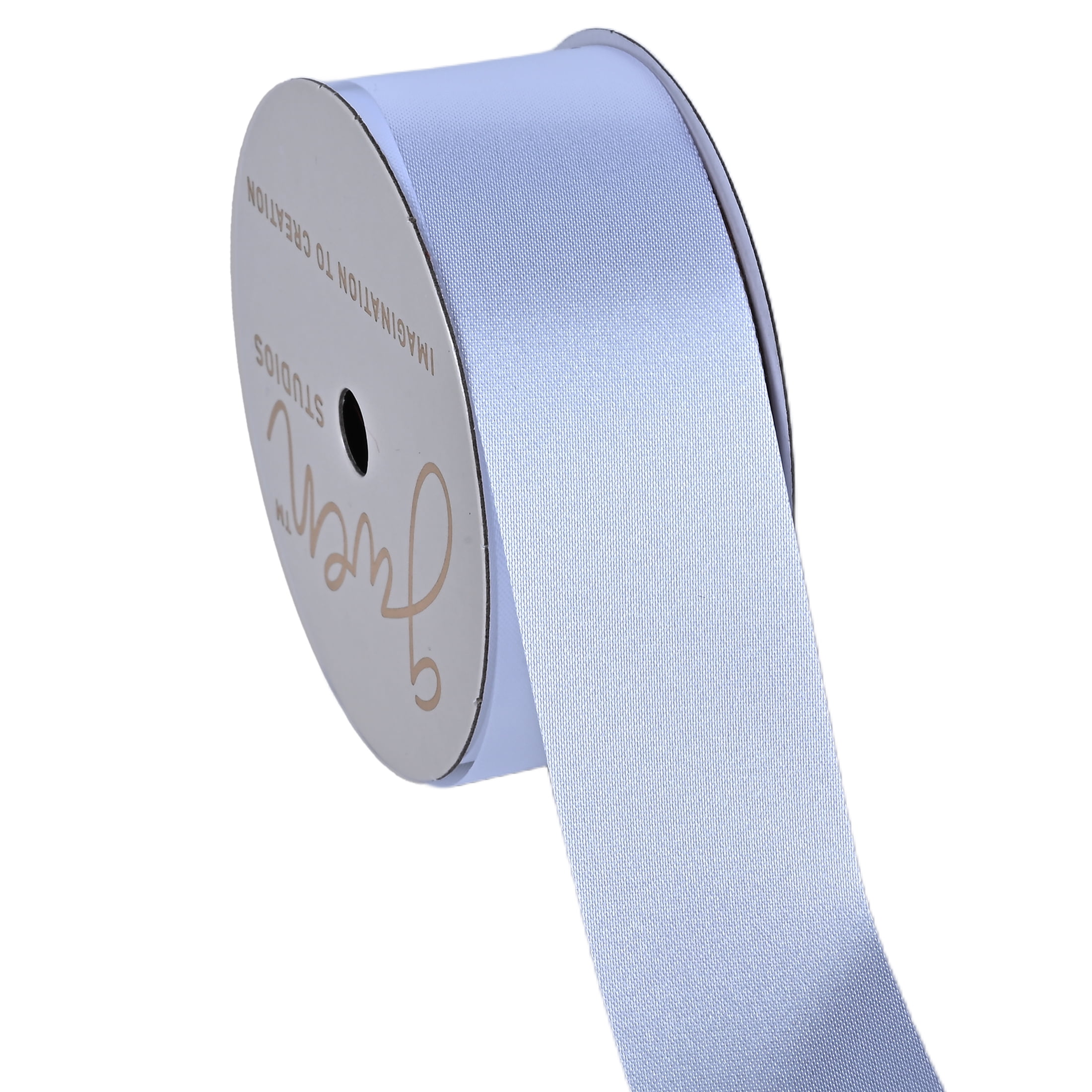 Gwen Studios 1 5/16" White Ace Satin Ribbon, 3 yards