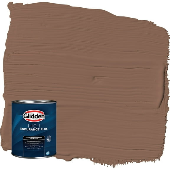 Glidden HEP Suede Leather / Beige Semi-Gloss Exterior Paint with Primer, 1 Quart