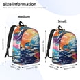 thumbnail image 2 of Fotbe Colorful Whimsical Earth Mochila de Lona con Estampado, Mochila Duradera, Mochila Versátil de Alta Calidad, Mochila Compacta Vintage-Small, 2 of 5
