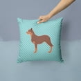 thumbnail image 2 of Carolines Treasures BB3729PW1414 Australian Kelpie Dog Checkerboard Blue Fabric Decorative Pillow, 2 of 4