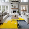 thumbnail image 3 of 6'x9' Area Rugs, Yellow Grey Indoor Outdoor Area Rug for Living Room Bedroom, Modern Oil Painting Abstract Washable Bathroom Rugs Kitchen Floor Carpet Mats Home Decor Aesthetic, 3 of 8