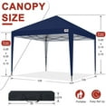 thumbnail image 6 of ABCCANOPY 10' x 10' Navy Blue Outdoor Pop up Canopy Tent Camping Sun Shelter-Series, 6 of 8