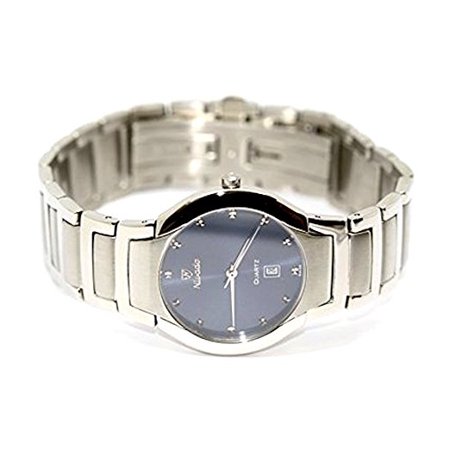 Nivada - SILVER STAINLESS STEEL BLUE STUD SWISS WATCH - Walmart.com