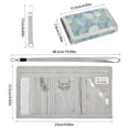 thumbnail image 3 of JIALIOU Nylon Trifold Card Wallet with ID Window Zipper Pocket for Men Women Teen Hand Drawn Leaf, 3 of 7