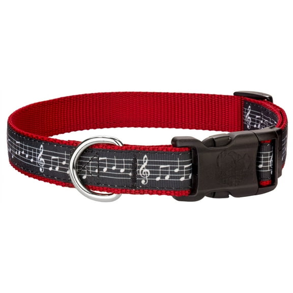 Country Brook Petz® Deluxe Sheet Music on Red Ribbon Dog Collar, Medium