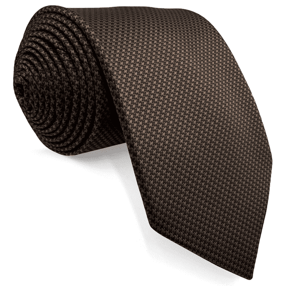 Ties for Men Solid Color Brown Chocolate Necktie Silk 57.5 inches