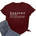 thumbnail image 6 of Fesfesfes Women's T Shirts Women Funny Printed Pattern Casual Fashion Soild Color Short Sleeve Tops Blouse Womens Fitted Tshirts L(US:8), 6 of 7