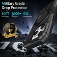 thumbnail image 2 of ELEHOLD Rugged Case for iPhone 15 Pro Max Heavy Duty Case with Foldable Ring Holder Kickstand Function Non-Slip Military Grade Drop Protection Shockproof Cover for iPhone 15 Pro Max,black, 2 of 8