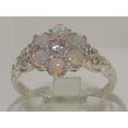 thumbnail image 2 of LBG 10k White Gold CubicZirconia & Opal Womens Promise Ring - Size 9, 2 of 5