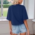thumbnail image 4 of Womens Short Sleeve T-Shirts Summer Tops Casual Round Neck Solid Short Basic Tees Casual Shirts for Women, 4 of 7
