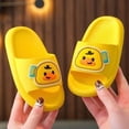 thumbnail image 2 of Tfken Sandals For Girls Boys Yellow Size 6-9 Months Swivel Ankle Strap Comfortable Cute Pvc Children Toddler Slippers, 2 of 4