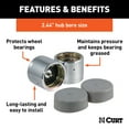 thumbnail image 2 of Curt Manufacturing Cur22244 2.44" Diameter Bearing Protectors; Package of 2 with Dust Cover, 2 of 2