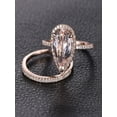 thumbnail image 2 of Perfect Bridal Set on Sale 1.50 carat Pear Cut Morganite and Diamond Bridal Set in Rose Gold: Bestselling Design, 2 of 2