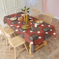 thumbnail image 3 of Red Hedgehog Pattern Rectangle Tablecloth 60"x120",Waterproof Polyester Rectangle Table Cloth, Wipeable Spillproof Polyester Tablecloth for Dining, Camping, Indoor and Outdoor, 3 of 6