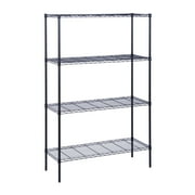 Honey-Can-Do 4-Tier Heavy Duty Adjustable Shelving Unit With 350-lb Weight Capacity Per Shelf, Black,Shelves & Shelf Units Black,Steel