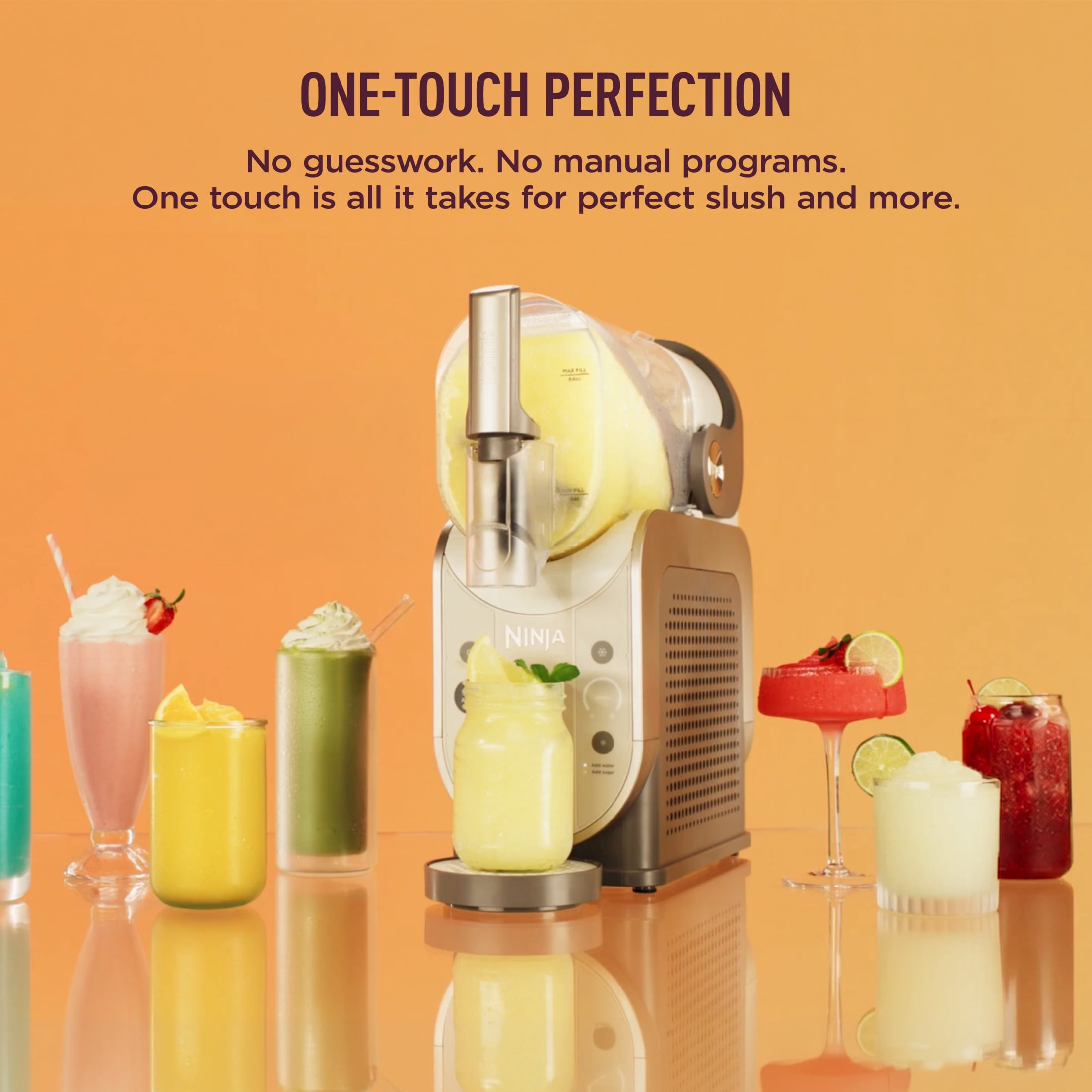 Ninja SLUSHi Smart Frozen Drink Maker, SlushAssist Technology, FS351BR Crema