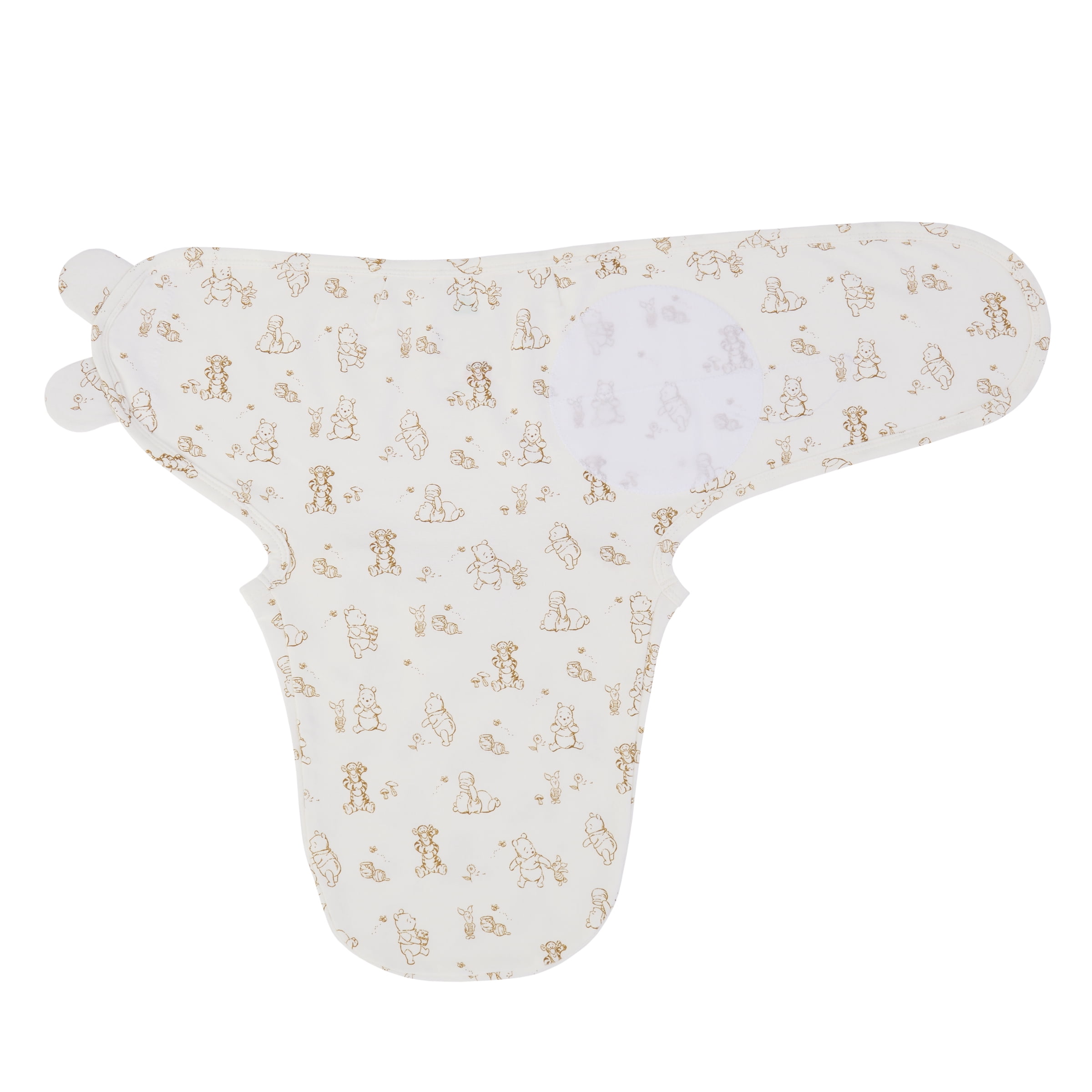 Disney Winnie the Pooh Adjustable Swaddle Wrap, Ivory, Brown, Infant Unisex, Cotton