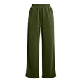 thumbnail image 6 of Utoimkio Women's Split Hem Wide Leg Sweatpants Elastic Drawstring High Waist Side Slit Track Pants with Hidden Hand Pockets Soft Fleece Fabric for Lounge Daily Walking, 6 of 6
