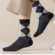 thumbnail image 4 of Calcetines de invierno para hombre, de color sólido, cálidos, desodorantes y absorbentes del sudor, de poliéster y algodón., 4 of 4