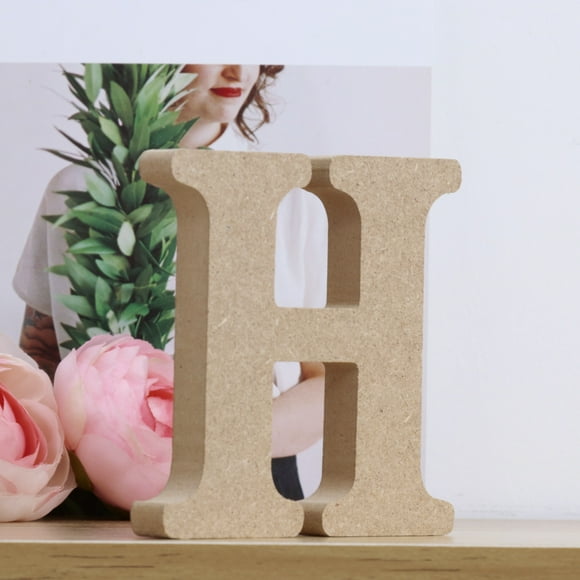 OULII Wooden Letters for Wall Decor Light Brown Density Board Craft Letters for Home Nursery Decoration 12 Inches