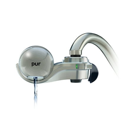 PUR Faucet Water Filter, FM-9000B, Stainless Steel Style