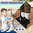 thumbnail image 3 of Yacht & Smith Children & Kids Wholesale Bulk Sports Crew, Athletic Case Pack Socks, by SOCKS'NBULK (12 Pairs White USA, Kids 6-8 (Shoe size 4-7.5)), 3 of 5