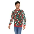 thumbnail image 6 of Mens Sweatshirts Crew Neck Color Blocked Printed Mens Athletic Tops,GN1,2XL, 6 of 8