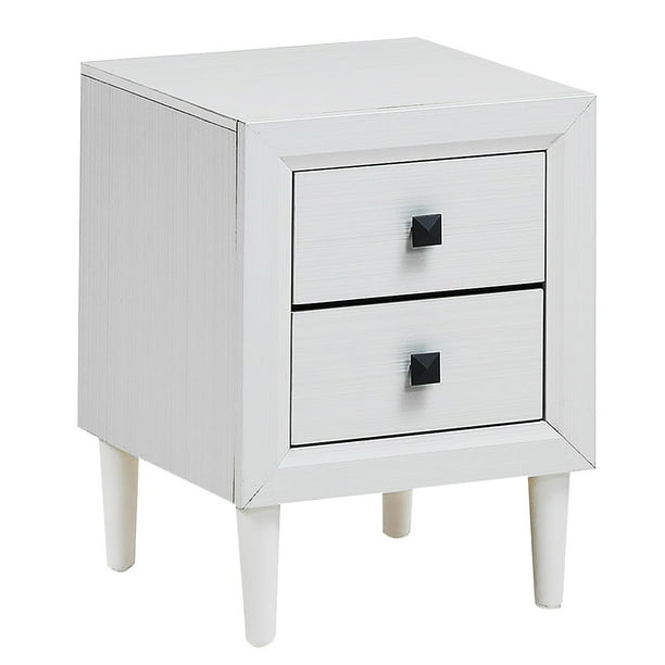 Costway Nightstand End Bedside Coffee Table Wooden Leg Storage Drawers White Com Costway Nightstand End Bedside Coffee, Bedside Coffee Table
