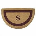 thumbnail image 2 of Nedia Home 02055S Single Picture - Brown Frame 22 x 36 In. Half Round Heavy Duty Coir Doormat - Monogrammed S, 2 of 4