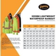 thumbnail image 6 of Pioneer Hi Vis Waterproof Lightweight Rainsuit - Work Safety Hooded Jacket & Bib Pants - Adjustable Hem Length - Hi Vis Yellow/Green, 6 of 9