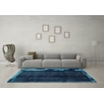 thumbnail image 3 of Ahgly Company Indoor Rectangle Abstract Light Blue Modern Area Rugs, 5' x 8', 3 of 4
