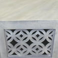 thumbnail image 2 of Benjara 39 Inch Artisan Hexagonal Coffee Table, Graphic Cutout Patterns, Gray Wood, 2 of 5