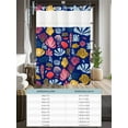 thumbnail image 6 of No Hook Cloth Fabric Shower Curtain with Snap in Liner, Blue Coastal Waterproof Shower Curtains Set with See Through Top Window, Watercolor Summer Ocean Seashells Conch Bath Curtains Shower 36"x78", 6 of 6