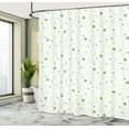 thumbnail image 5 of Ambesonne Butterfly Shower Curtain, Flowers Spring Awakening, 69"Wx84"L, Yellow Green, 5 of 5