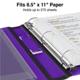 thumbnail image 4 of Carpeta STAPLES 190665, color morado, con capacidad para 275 hojas, 4 of 8