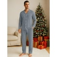 thumbnail image 6 of Airmenty Men's Pajama Set Lightweight Sleepwear Button Up Sleepwear Soft Comfy Pjs Set with Pockets, 6 of 7