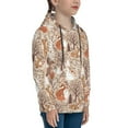 thumbnail image 3 of Kdxio Woodland Animals in Neutral Tones Pattern Boys Athletic Unisex Boys Girls Hoodie with Pocket Sweatshirts-Medium, 3 of 6