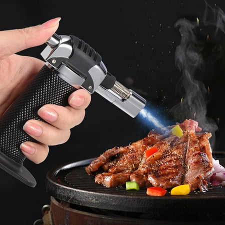 Yosoo Butane Torch Lighter,Adjustable Flame Outdoor Refillable Butane Micro Torch Cigar Lighter for Culinary BBQ Soldering Barbecue Butane