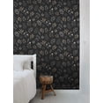 thumbnail image 2 of ESTA Home Cynara Charcoal Scandinavian Floral Wallpaper, 20.9-in by 33-ft, 2 of 6
