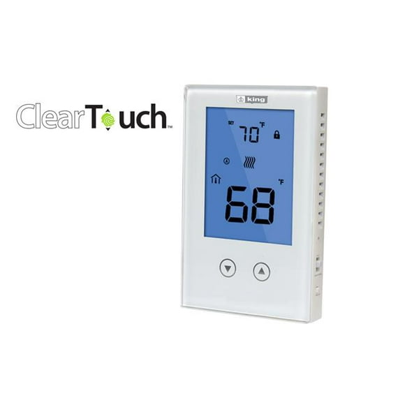 King Electric K322E 120&#44; 208 & 240V Double Pole Non-Programmable Line Voltage Thermostats - 15A