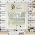 thumbnail image 4 of Candy Cane Valances for Windows Merry Christmas Berry Leaf Winter Xmas Rod Pocket Curtain Valance Window Treatment Short Curtains for Kitchen Living Room, 54"x18", 4 of 5