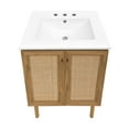 thumbnail image 6 of Classe 24 in. Oak Bathroom Vanity With White, 3-Hole Ceramic Sink Top, 6 of 8
