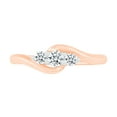 thumbnail image 2 of DGOLD 10kt Or Rose Rond Diamant Blanc Classique 3 Bagues en Pierre (1/4 Carat), 2 of 3