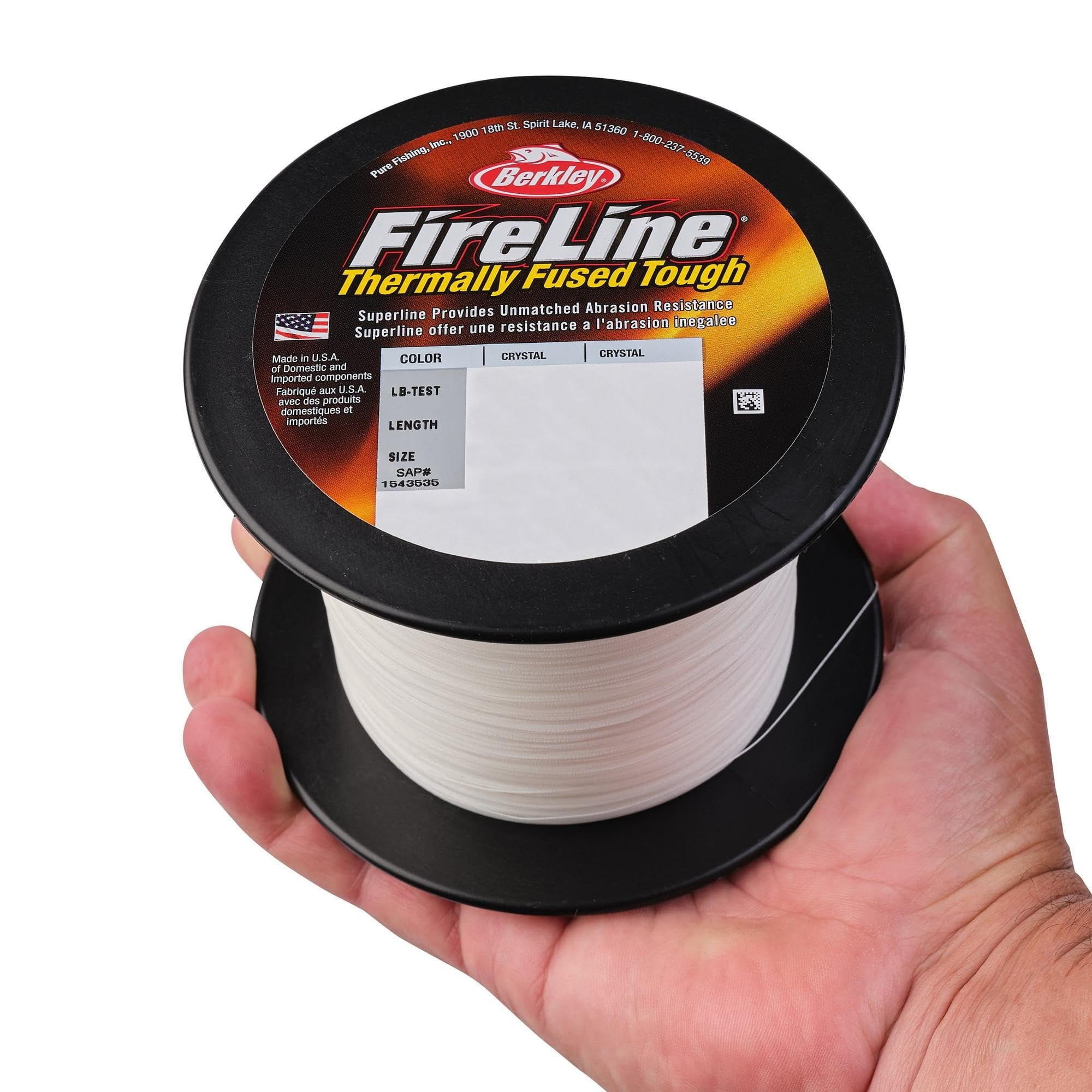 Berkley FireLine® Fishing Line, Smoke, 10 lb Test Strength, 1500 yd