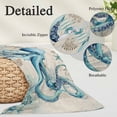 thumbnail image 4 of Summer Nautical Throw Pillow Covers Teal Octopus Ocean Corals Compass Retro Brown Decorative Lumbar Pillow Cover Rectangle Cushion Case for Sofa Couch Bed Living Room Bedroom 12 X 20 Inches, 4 of 9